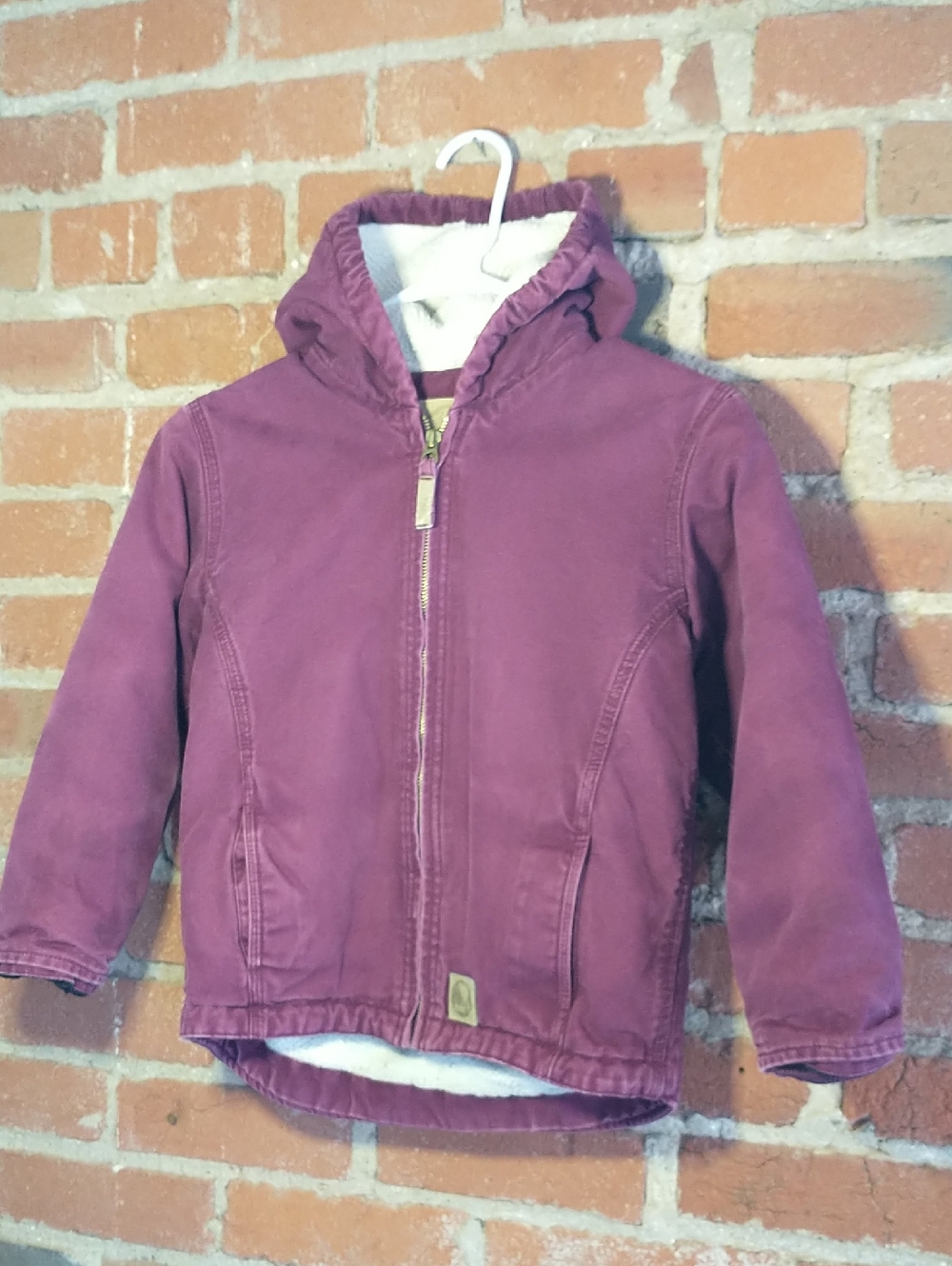 Berne Youth Hooded Jacket - Deep Plum Fabric Accent